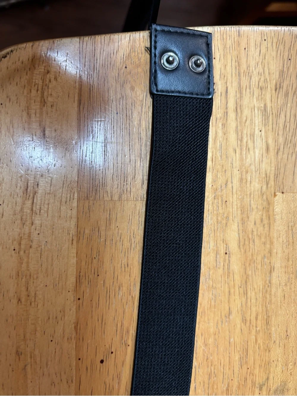 Black Elastic Stretch Belt Double Knot Rhinestones